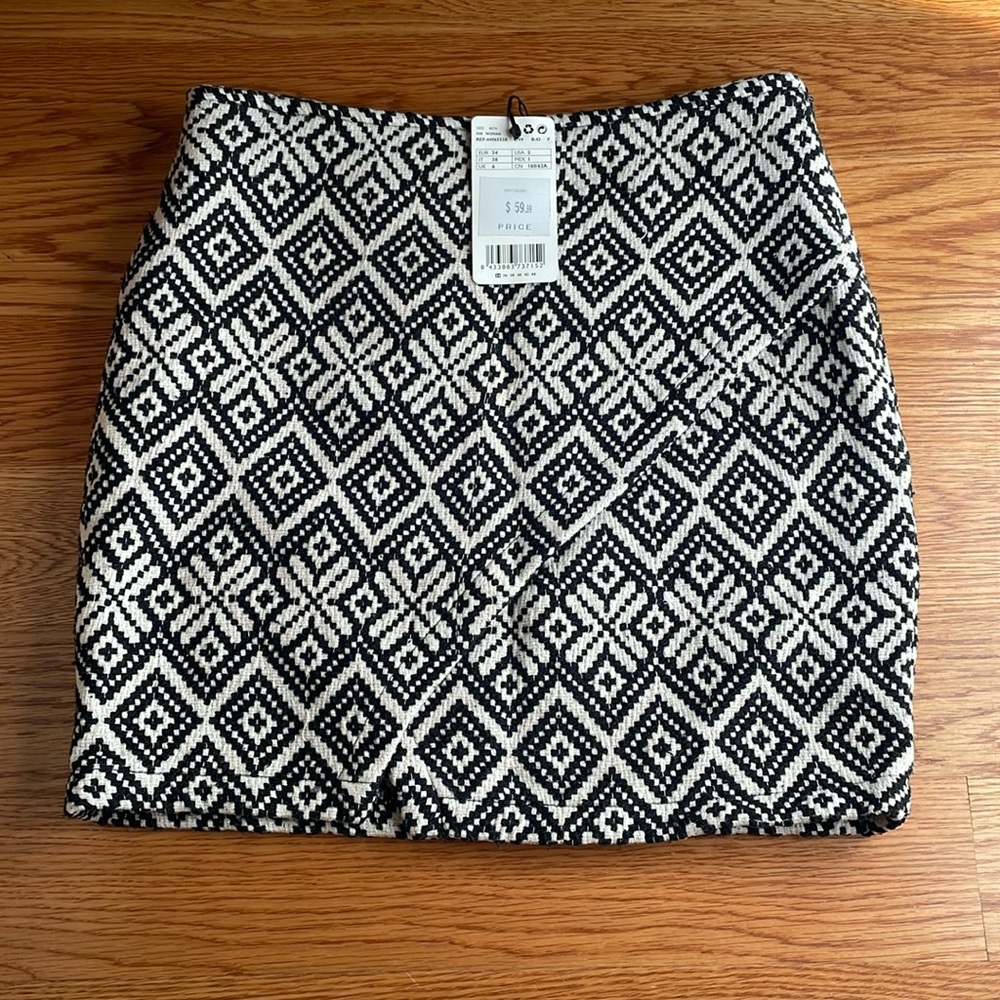 MNG Black and White Skirt